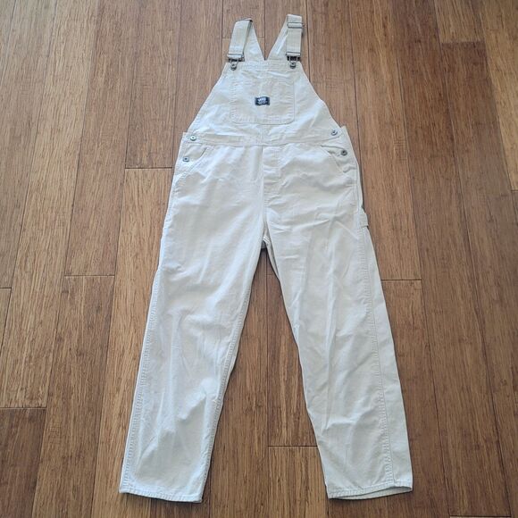 Vans Women's - Ground Work Adjustable Overalls - Off White Color - Size Medium - Picture 1 of 9